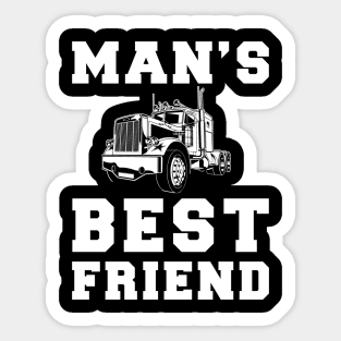 truck Man's best friend tee tshirt Sticker